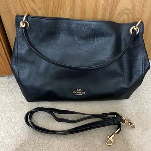 Black Coach shoulder and crossbody bag